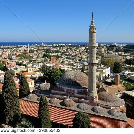 Suleiman Mosque (or Suleymaniye Mosque), The Minaret, The Old Town Of Rhodes, Rhodes, Greece