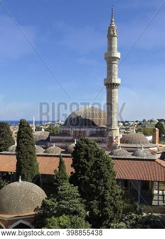 Suleiman Mosque (or Suleymaniye Mosque), The Minaret, The Old Town Of Rhodes, Rhodes, Greece