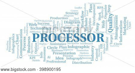 Processor Typography Word Cloud Create With Text Only.