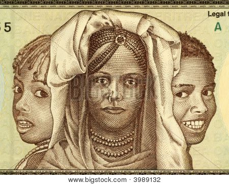 에리트레아에서 아프리카 소녀