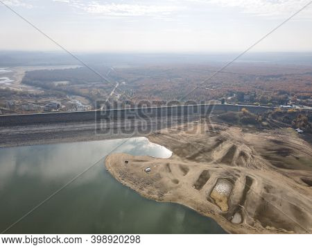 Aerial View Of Pyasachnik (sandstone) Reservoir, Sredna Gora Mountain, Plovdiv Region, Bulgaria