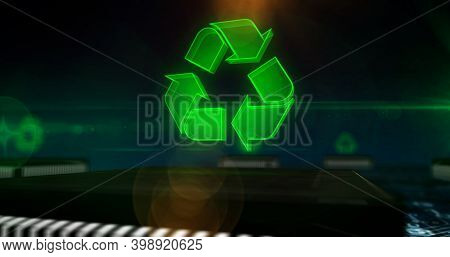 Recycling Electro-waste Symbol 3D Illustration