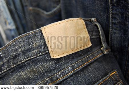 Mock Ups Jeans, Jeans, Jeans Label, Template For Branding Identity. For Graphic Designers Presentati