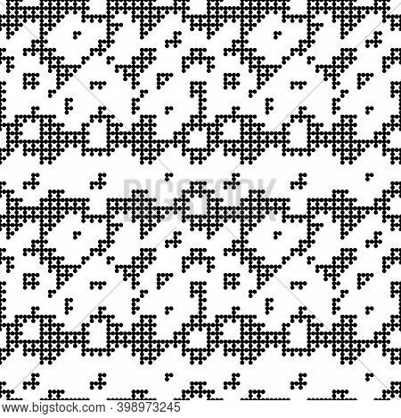 Seamless Pattern. Dots Motif. Simple Shapes Wallpaper. Geometrical Backdrop. Figures Background. Dig