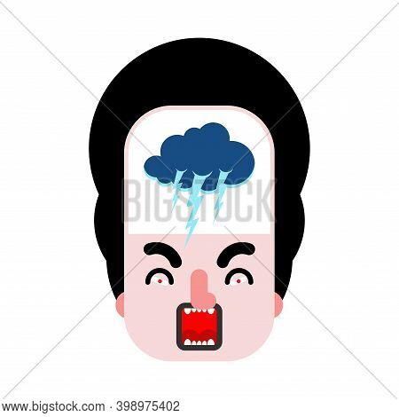 Thunder Inside Head. Lightning In Head. Bad Mood