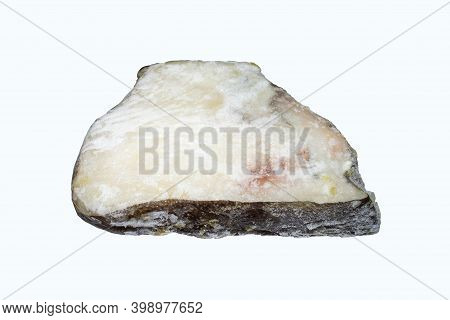Catfish.frozen Catfish Fish Steak On White Background.a Piece Of Catfish Frozen.