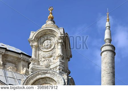 Ottoman Neo-baroque Style Ortakoy Mosque. Detail Of The Facade. Besiktas District, City Of Istanbul,