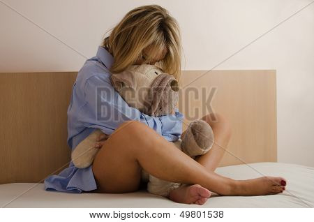 Young woman in depression