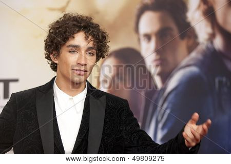 BERLIN - AUG 20: Robert Sheehan at the 'The Mortal Instruments: City of Bones' premiere at Sony Center on August 20, 2013 in Berlin, Germany
