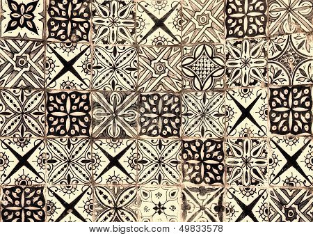 Moroccan Vintage Tile Background