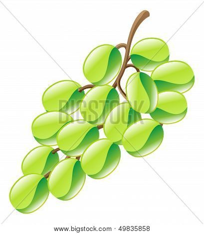 Illustration Of Grapes Fruit Icon Clipart