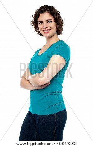 Portrait Of A Casual Young Woman