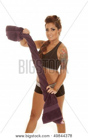 Woman Tattoos Fitness Towel Twist