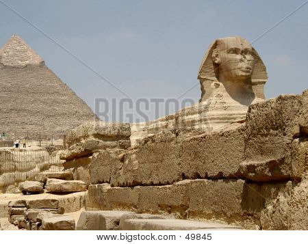Pyramid och Sphinx
