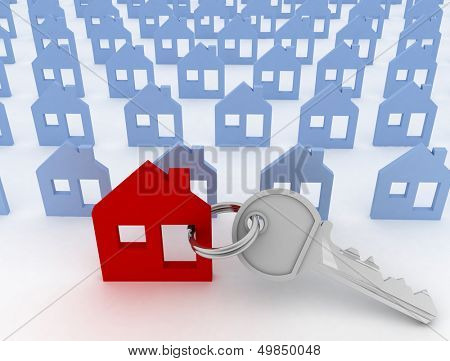 house specially for you. 3d illustration on white background.