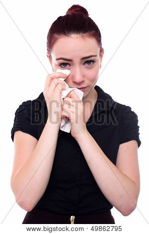 Crying Woman With Red Hair