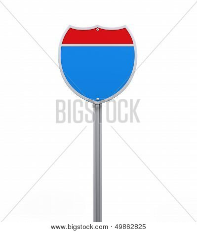 Blank Interstate Road Sign