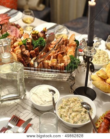 gourmet food table