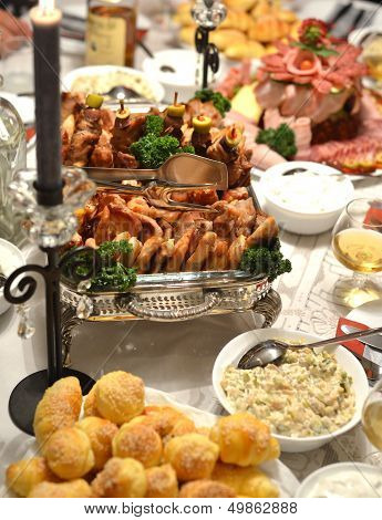 gourmet food table