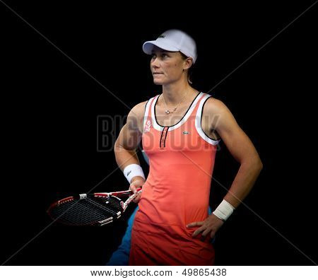 MELBOURNE, AUSTRALIA - 23 gennaio: Samantha Stosur in Australia in suo terzo turno vittoria Alberta 