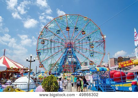 Wonder Wheel In Coney Island, New York