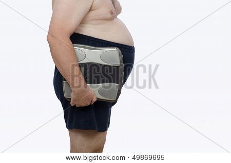 Fat man bought scale