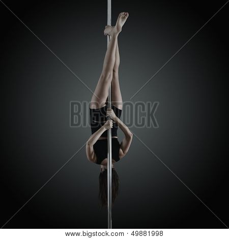pole dancer, young woman dancing on pylon