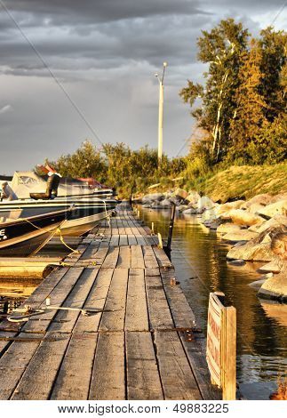 Anchored at the dock