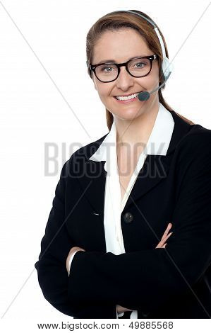 Customer Support Executive Posing Confidently