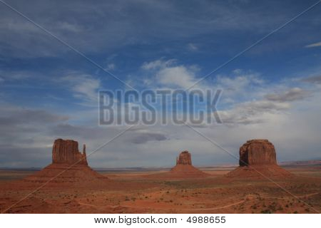 USA, Monument Valley med tre muligheder bidrager