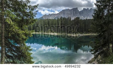 Carezza Lake And Latemar, Dolomites