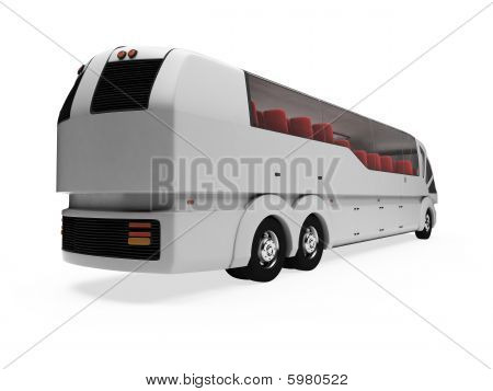 Toekomst Concept van Bus geïsoleerd weergave