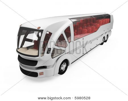 Toekomst Concept van Bus geïsoleerd weergave
