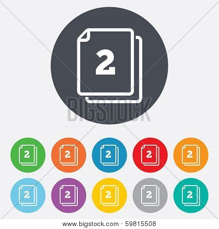 2 sheets sign ico