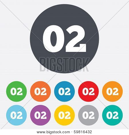 Second step sign. Loading process symbol.