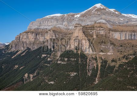 Monte Perdido In Ordesa National Park, Huesca. Spain.