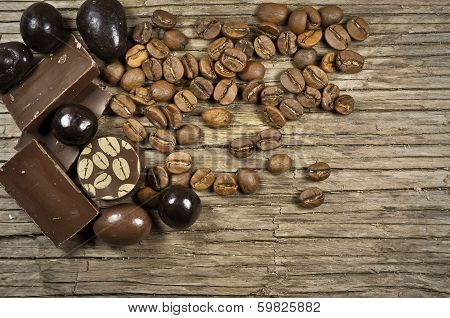 Chocolate with coffee