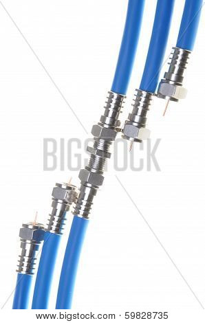 Coaxial cables with connectors