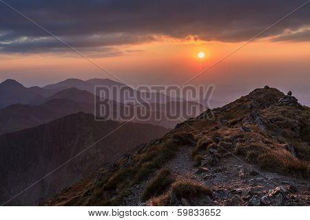 The Negoiu Peak. Fagaras Mountains, Romania