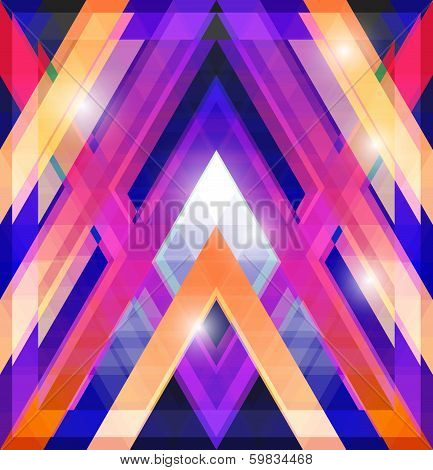 Geometric shining pattern with triangles