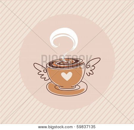 Vector coffee cap