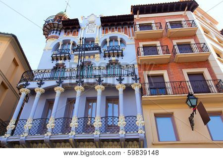 Aragon Teruel El Torico modernist building in Plaza Carlos Castells Spain