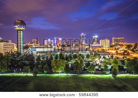 Knoxville, Tennessee, USA downtown at World's Fair Park.