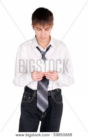 Teenager With Torn Paper