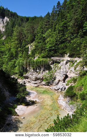 Oetschergraben, a mountain waterfall near to the Oetscher in Austria, Europe