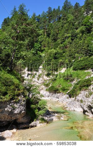 Oetschergraben, a mountain waterfall near to the Oetscher in Austria, Europe
