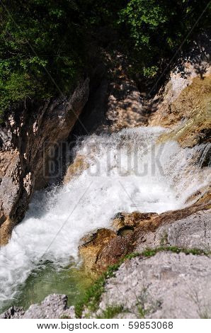 Oetschergraben, a mountain waterfall near to the Oetscher in Austria, Europe
