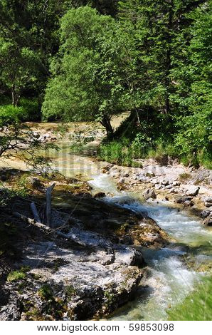 Oetschergraben, a mountain waterfall near to the Oetscher in Austria, Europe