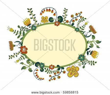 Retro floral background set