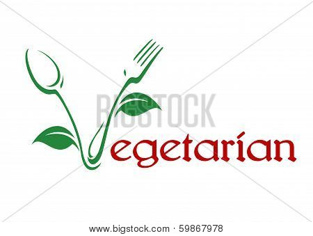 Vegetarian food icon
